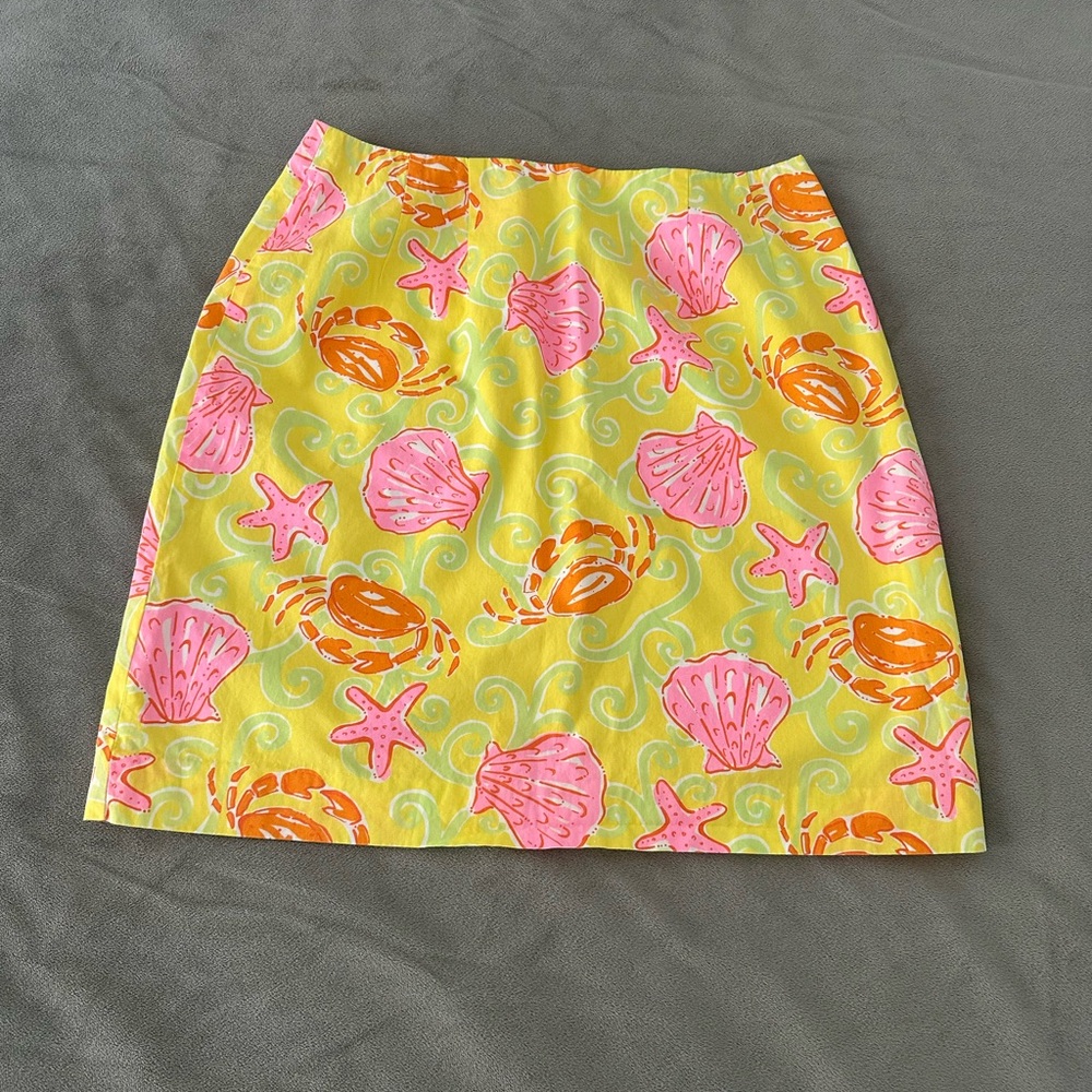 Lilly Pulitzer Sunrise Sandbar Crab Shell Print Skirt